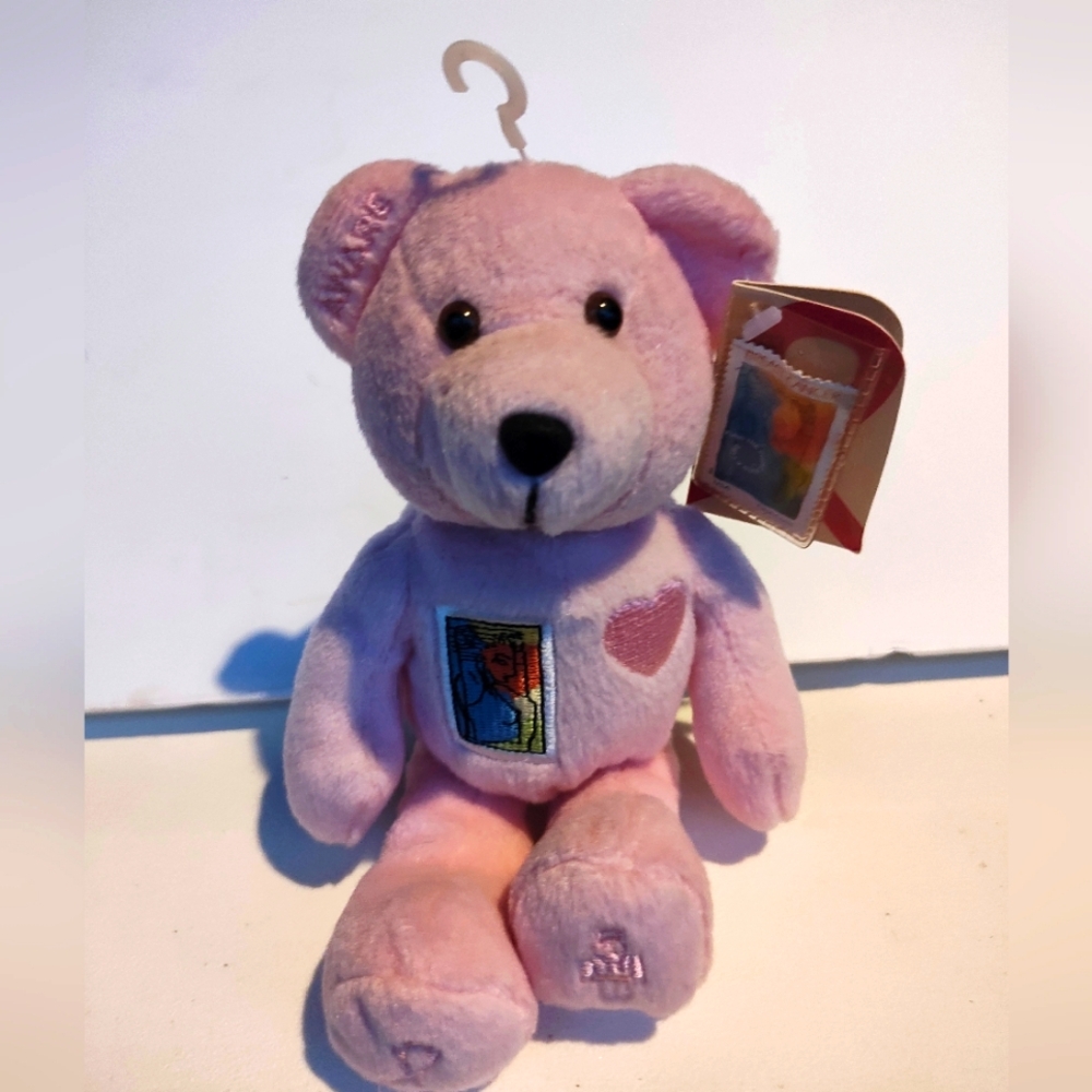 Breast Cancer United States Postal Service Memorabilia Plush Pink Bear